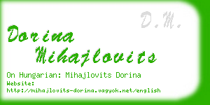 dorina mihajlovits business card